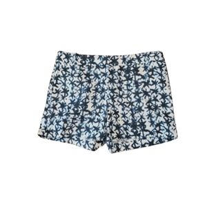 J Crew Starfish Cinema Linen Shorts Blue White Lightweight Women's‎ Size 2
